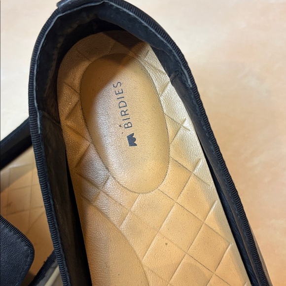 Women’s Birdies Black Slip-On Sneakers casual shoes, leather, size 11 - Picture 2 of 6